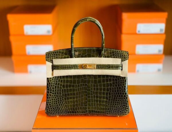 mmexport1672913009167-1024x789-1 Hermes Birkin wild Porosus Shiny 6h Olive green Gold Hardware 30cm Full Handmade