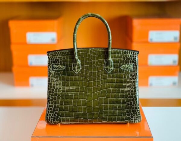 mmexport1672913010673-1024x796-1 Hermes Birkin wild Porosus Shiny 6h Olive green Gold Hardware 30cm Full Handmade