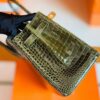Hermes Birkin wild Porosus Shiny 6h Olive green Gold Hardware 30cm Full Handmade