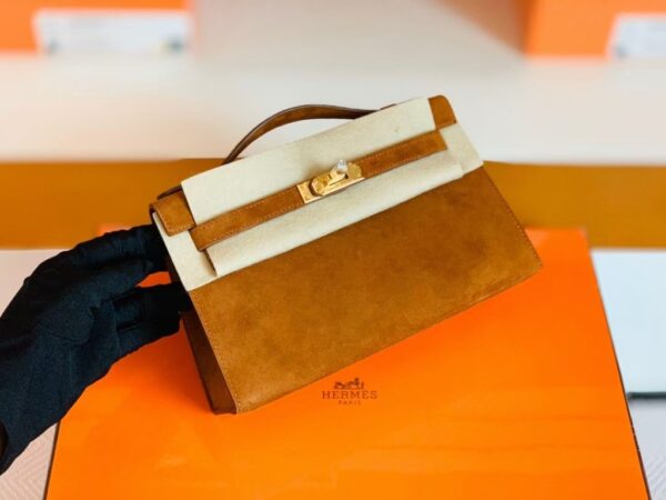 mmexport1672913088449-1024x768-1 Hermes Mini Kelly pochette Golden brown chamois Gold Hardware 22cm Full Handmade