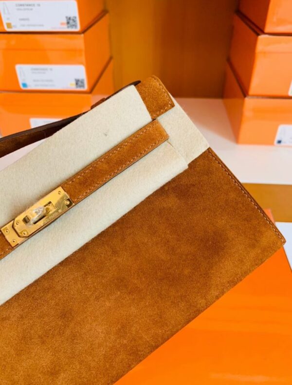 mmexport1672913090048-776x1024-1 Hermes Mini Kelly pochette Golden brown chamois Gold Hardware 22cm Full Handmade