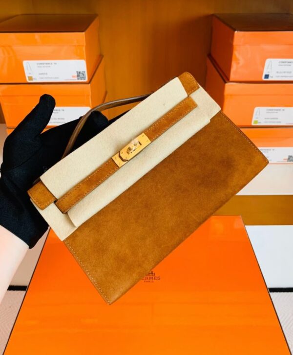 mmexport1672913098885-848x1024-1 Hermes Mini Kelly pochette Golden brown chamois Gold Hardware 22cm Full Handmade