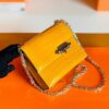mmexport1672913582014-1024x768-1 Hermes mini Verrou Shiny Alligator 9D Amber yellow Silver Hardware 17cm Full Handmade