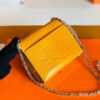 mmexport1672913583558-1024x793-1 Hermes mini Verrou Shiny Alligator 9D Amber yellow Silver Hardware 17cm Full Handmade