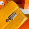 mmexport1672913585093-795x1024-1 Hermes mini Verrou Shiny Alligator 9D Amber yellow Silver Hardware 17cm Full Handmade