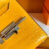 mmexport1672913586550-768x1024-1 Hermes mini Verrou Shiny Alligator 9D Amber yellow Silver Hardware 17cm Full Handmade