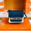 mmexport1672913602901-1024x789-1 Hermes Roulis Shiny Alligator & Matte Alligator Deep blue Gold Hardware 18cm Full Handmade