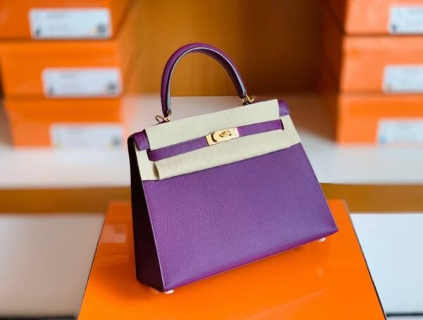 mmexport1673322935702-1024x774-1 Hermes Kelly Epsom 9w Dreamy Purple Gold Hardware 25cm Full Handmade