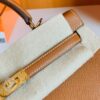 Hermes Kelly Epsom CK37 Golden Brown Gold Hardware 25cm Full Handmade