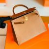 Hermes Kelly Epsom CK37 Golden Brown Gold Hardware 25cm Full Handmade