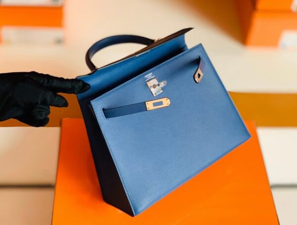 mmexport1673323206307-1024x777-1 Hermes Kelly Epsom R2 Blue Agate Silver Hardware 25cm Full Handmade