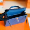 Hermes Kelly Epsom R2 Blue Agate Silver Hardware 25cm Full Handmade