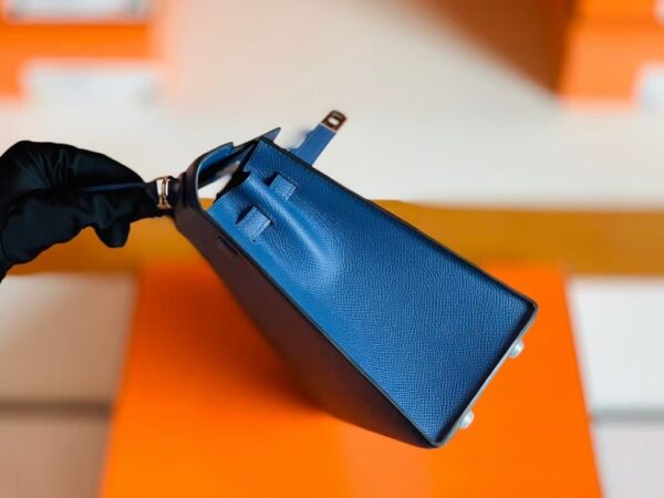 mmexport1673323209620-1024x768-1 Hermes Kelly Epsom R2 Blue Agate Silver Hardware 25cm Full Handmade