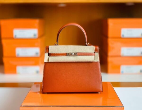 mmexport1673323247370-1024x795-1 Hermes Kelly New Epsom 4E maple leaf brown Silver Hardware 25cm Full Handmade
