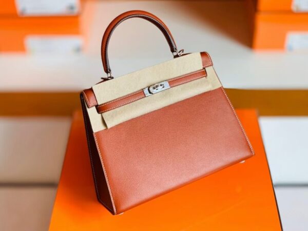 mmexport1673323250386-1024x768-1 Hermes Kelly New Epsom 4E maple leaf brown Silver Hardware 25cm Full Handmade