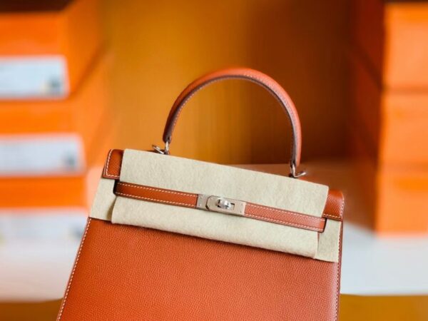 mmexport1673323251798-1024x768-1 Hermes Kelly New Epsom 4E maple leaf brown Silver Hardware 25cm Full Handmade