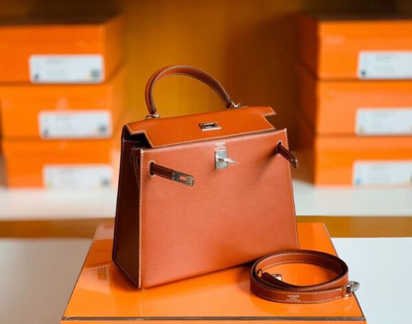 mmexport1673323258002-1024x806-1 Hermes Kelly New Epsom 4E maple leaf brown Silver Hardware 25cm Full Handmade