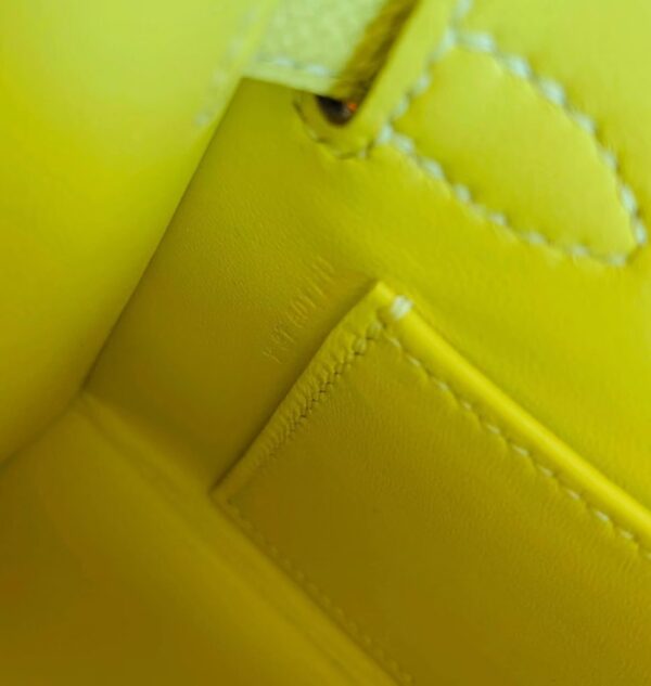 mmexport1673323317510-971x1024-1 Hermes Mini Kelly Epsom 9R Lemon Yellow Silver Hardware 19cm Full Handmade