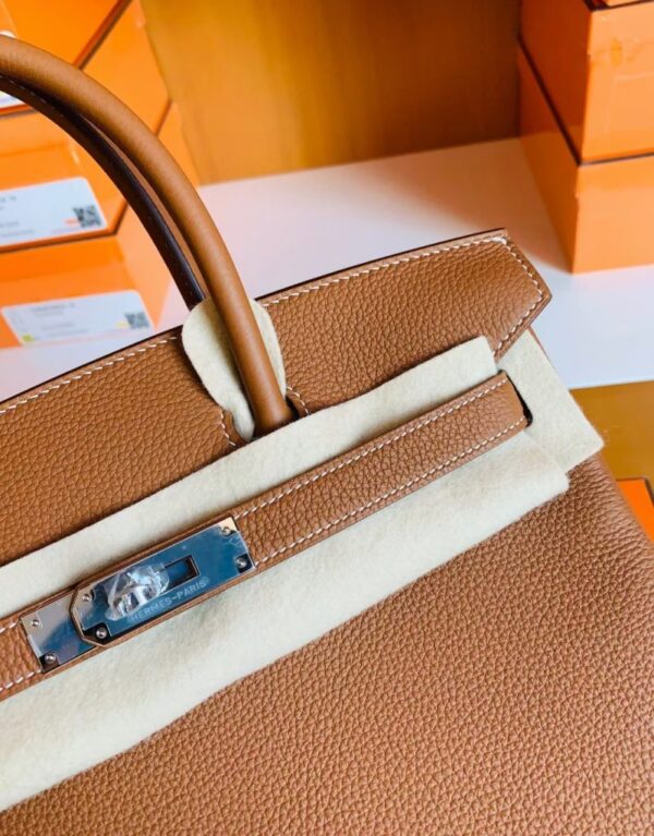 mmexport1673338398907-801x1024-1 Hermes Birkin Togo CK37 Golden Brown Silver Hardware 30cm Full Handmade