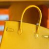 Hermes Birkin Touch Togo & Shiny crocodile 9D Amber Yellow Silver Hardware 30cm Full Handmade