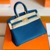 Hermes Birkin Togo S4 Deep blue GHW Gold Hardware 25cm Full Handmade