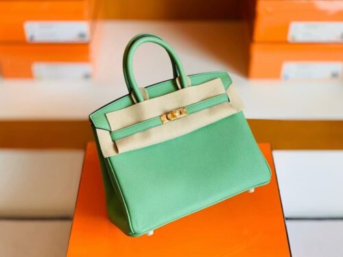Hermes Birkin Togo Avocado green Gold Hardware 25cm Full Handmade