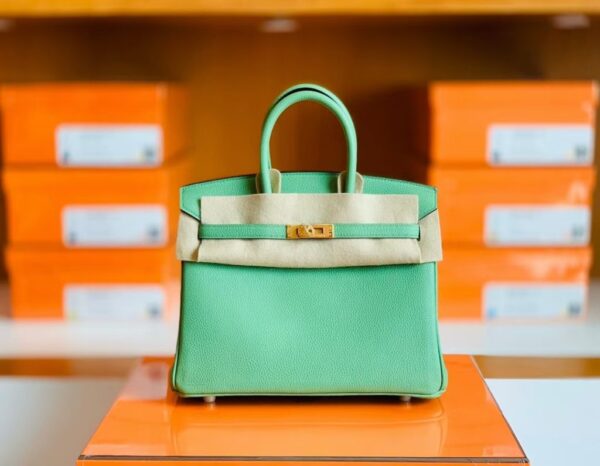 Hermes Birkin Togo Avocado green Gold Hardware 25cm Full Handmade