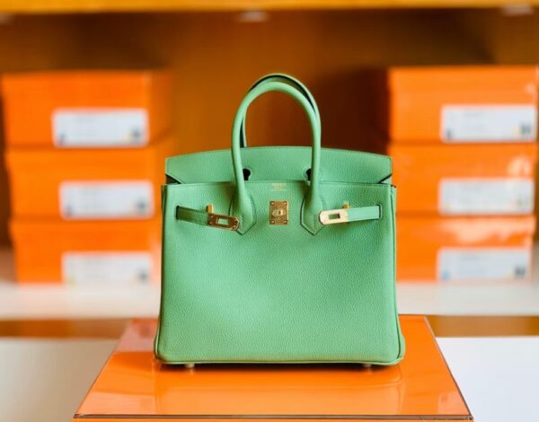 Hermes Birkin Togo Avocado green Gold Hardware 25cm Full Handmade