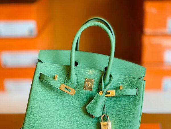 Hermes Birkin Togo Avocado green Gold Hardware 25cm Full Handmade