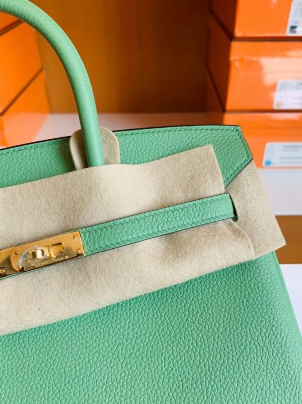 Hermes Birkin Togo Avocado green Gold Hardware 25cm Full Handmade