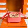 mmexport1673338750271-1024x793-1 Hermes mini Lindy TC Leather 8w lipstick pink Silver Hardware 19cm Full Handmade