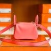 mmexport1673338751706-1024x785-1 Hermes mini Lindy TC Leather 8w lipstick pink Silver Hardware 19cm Full Handmade
