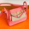 mmexport1673338753173-1024x825-1 Hermes mini Lindy TC Leather 8w lipstick pink Silver Hardware 19cm Full Handmade