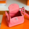 mmexport1673338754693-1024x800-1 Hermes mini Lindy TC Leather 8w lipstick pink Silver Hardware 19cm Full Handmade
