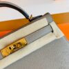 Hermes Mini Kelly Epsom gris ashpite Gold Hardware 19cm Full Handmade