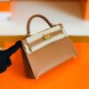 Hermes Mini Kelly Epsom Golden Brown Gold Hardware 19cm Full Handmade