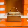 Hermes Mini Kelly Epsom Golden Brown Gold Hardware 19cm Full Handmade