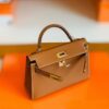 Hermes Mini Kelly Epsom Golden Brown Gold Hardware 19cm Full Handmade