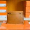 Hermes kelly dance Swift Golden Brown Silver Hardware 22cm Full Handmade