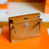 Hermes kelly dance Swift Golden Brown Silver Hardware 22cm Full Handmade
