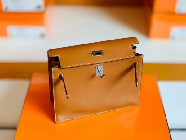 mmexport1673338905424-1024x768-1 Hermes kelly dance Swift Golden Brown Silver Hardware 22cm Full Handmade