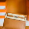 Hermes kelly dance Swift Golden Brown Silver Hardware 22cm Full Handmade