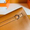 Hermes kelly dance Swift Golden Brown Silver Hardware 22cm Full Handmade