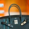 Hermes Birkin Togo Black & Green Color bar Silver Hardware 30cm Full Handmade