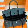 Hermes Birkin Togo Black & Green Color bar Silver Hardware 30cm Full Handmade