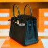 Hermes Birkin Togo Black & Green Color bar Silver Hardware 30cm Full Handmade