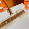 Hermes Birkin Togo cc37 Golden brown & cc10 Creamy white Gold Hardware 30cm Full Handmade