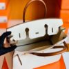 Hermes Birkin Togo cc37 Golden brown & cc10 Creamy white Gold Hardware 30cm Full Handmade
