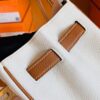 Hermes Birkin Togo cc37 Golden brown & cc10 Creamy white Gold Hardware 30cm Full Handmade