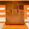 Hermes Birkin Barenia CK37 Golden brown & L3 Rose purple Gold Hardware 30cm Full Handmade